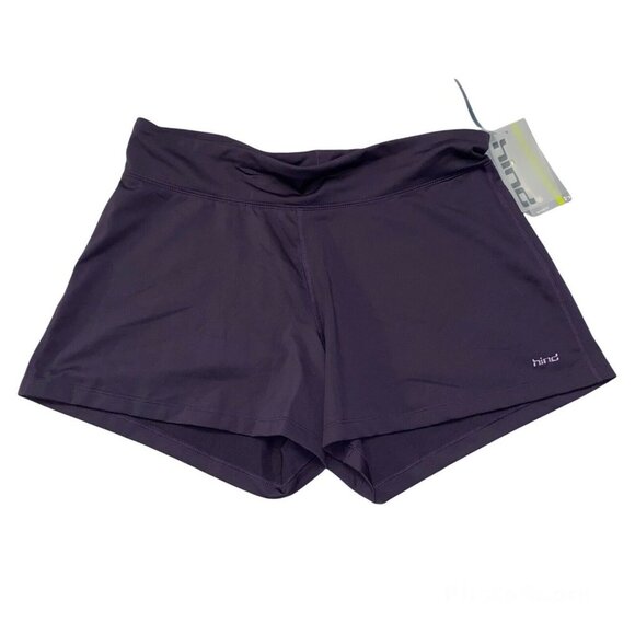 Hind Womens Large Purple Flare Pull On Athletic Shorts NWT 22602-MJC - Picture 1 of 7